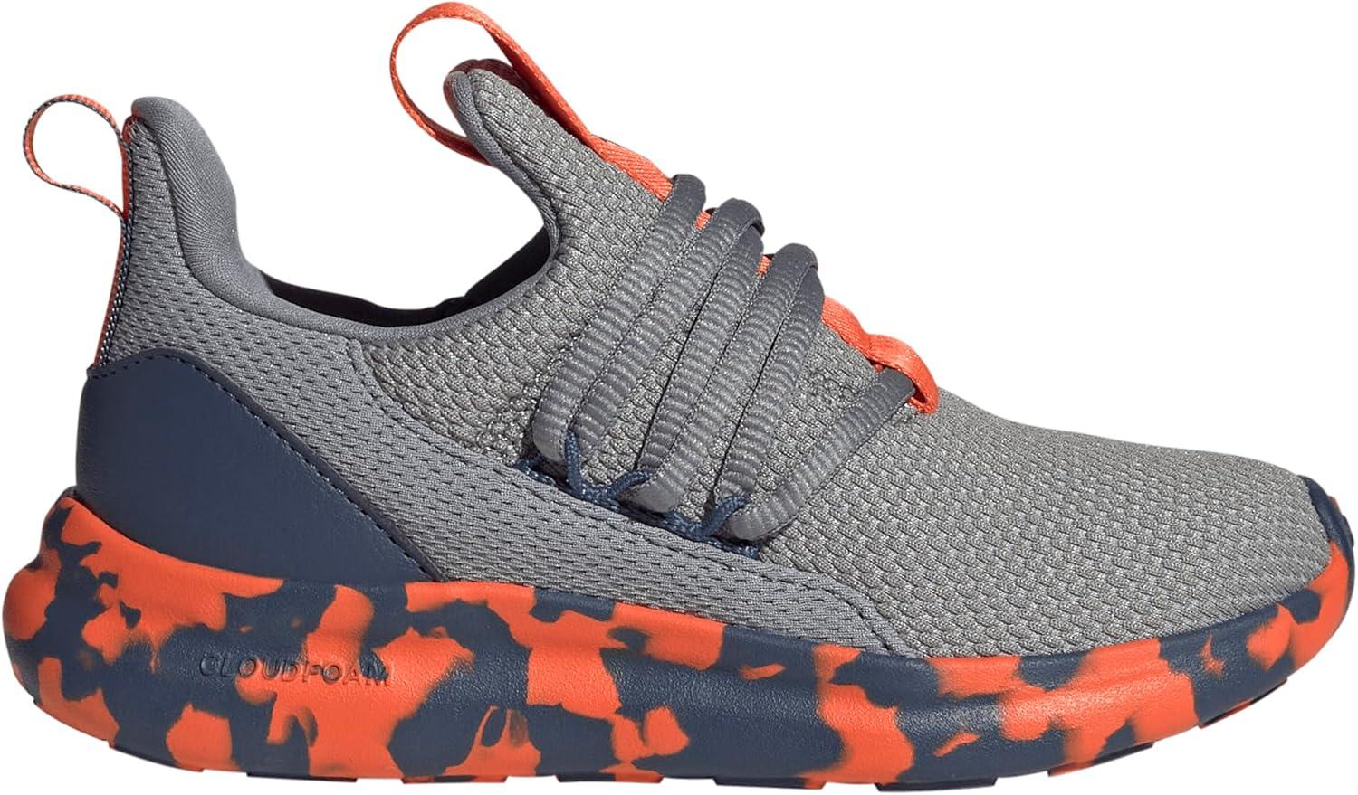 imageadidas Kids Lite Racer Adapt 70 SneakersGreySemi Impact OrangePreloved Ink