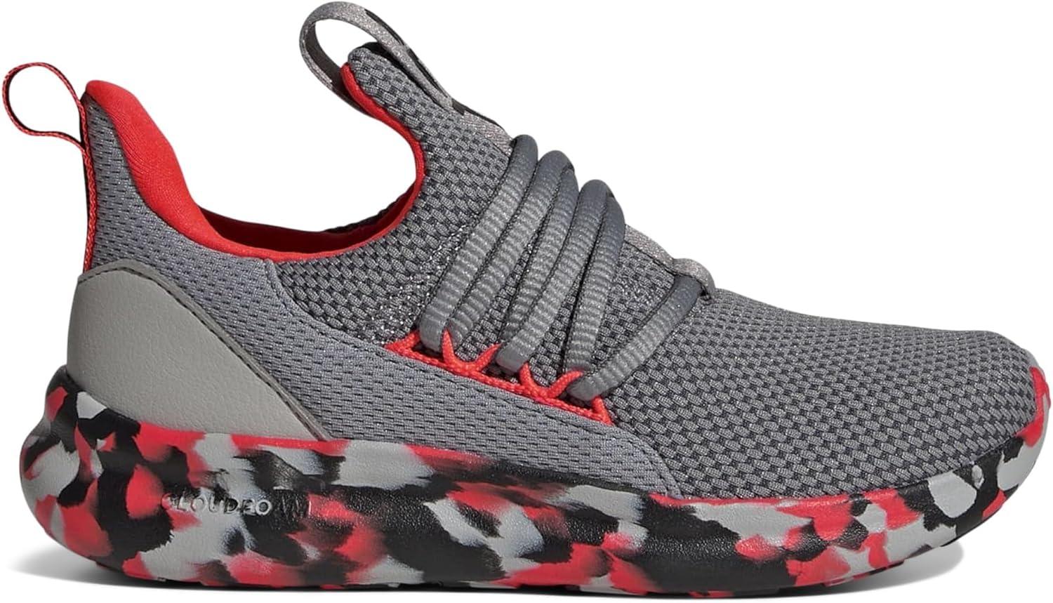 imageadidas Kids Lite Racer Adapt 70 SneakersGreySolar RedGrey