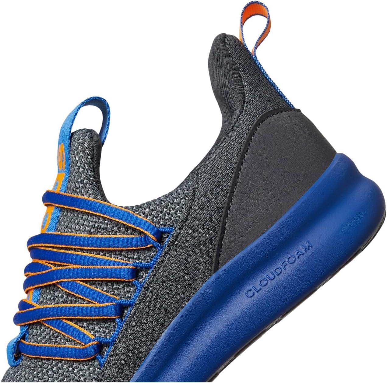 imageadidas Kids Lite Racer Adapt 70 SneakersGreyTeam Royal BlueCrew Orange