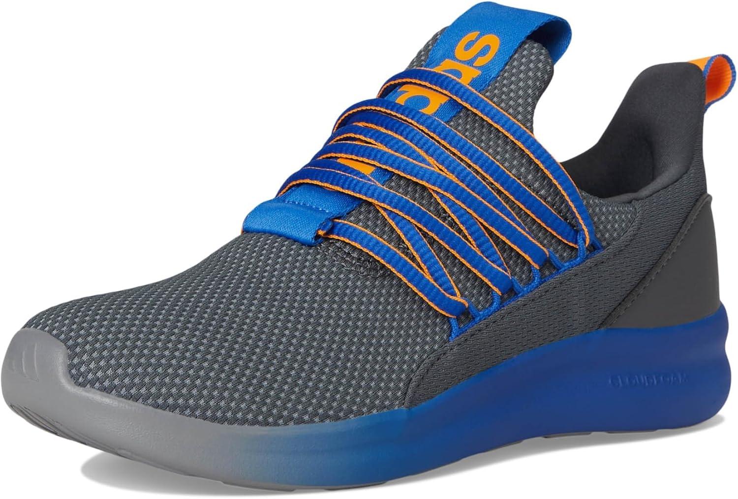 imageadidas Kids Lite Racer Adapt 70 SneakersGreyTeam Royal BlueCrew Orange