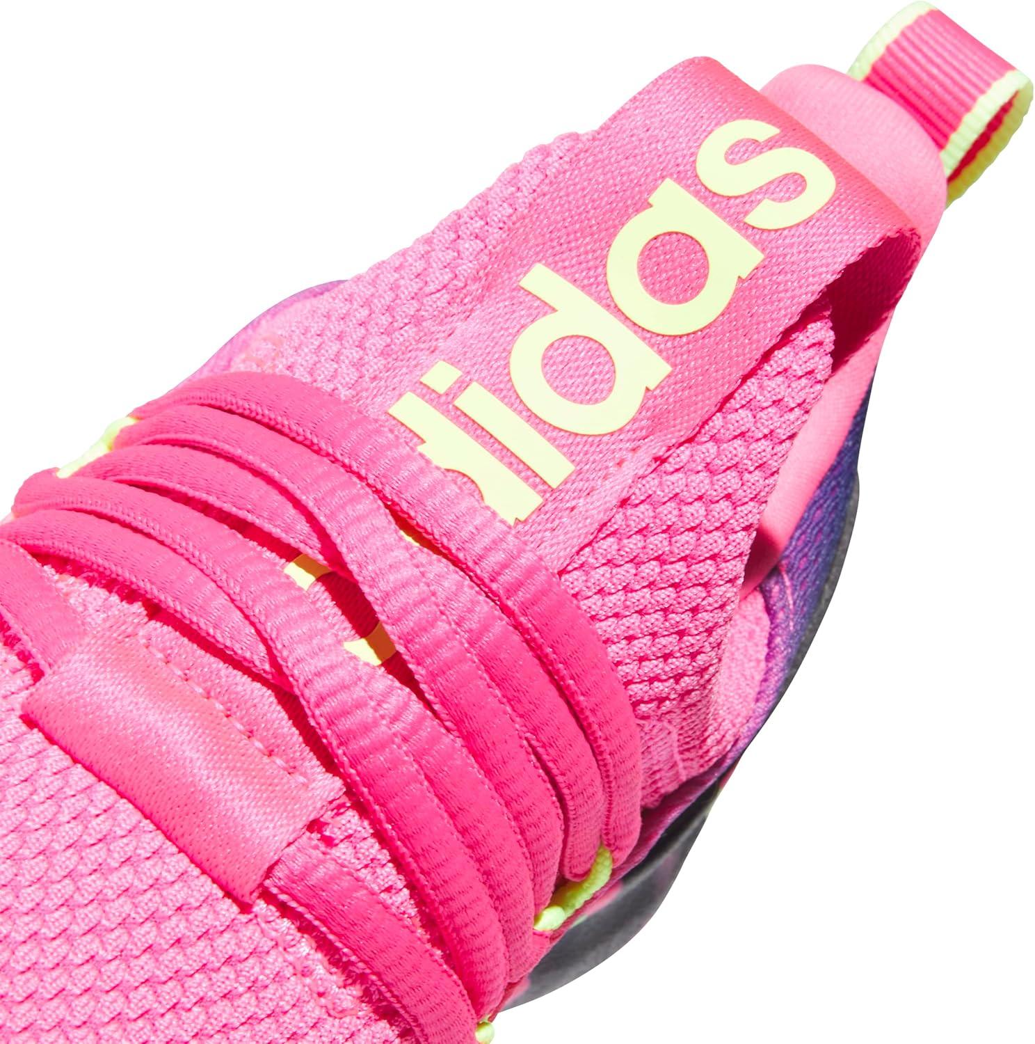 imageadidas Kids Lite Racer Adapt 70 SneakersLucid PinkYellowDark Blue