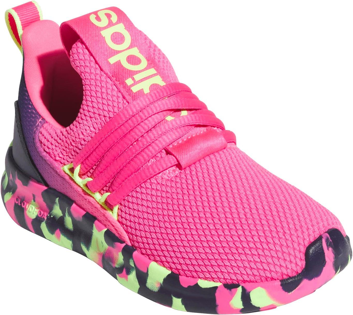 imageadidas Kids Lite Racer Adapt 70 SneakersLucid PinkYellowDark Blue