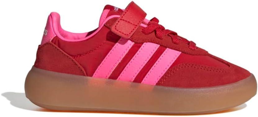 imageadidas UnisexChild Barreda Decode Elastic Lace ampamp Strap SneakerBetter ScarletLucid PinkGum