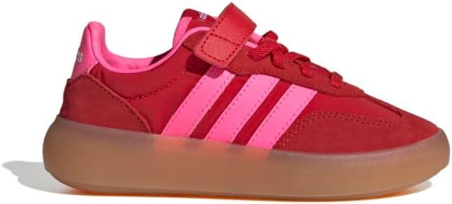 imageadidas UnisexChild Barreda Decode Elastic Lace ampamp Strap SneakerBetter ScarletLucid PinkGum