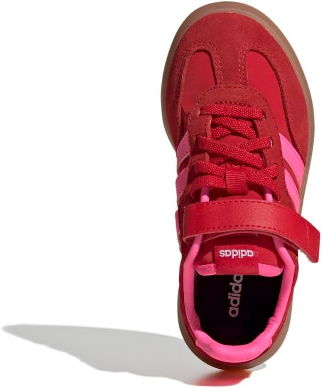 imageadidas UnisexChild Barreda Decode Elastic Lace ampamp Strap SneakerBetter ScarletLucid PinkGum