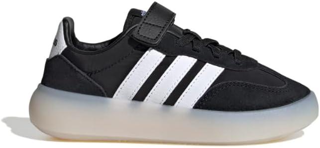 imageadidas UnisexChild Barreda Decode Elastic Lace ampamp Strap SneakerBlackWhiteWhite