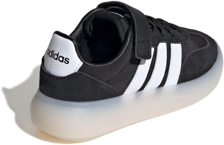 imageadidas UnisexChild Barreda Decode Elastic Lace ampamp Strap SneakerBlackWhiteWhite
