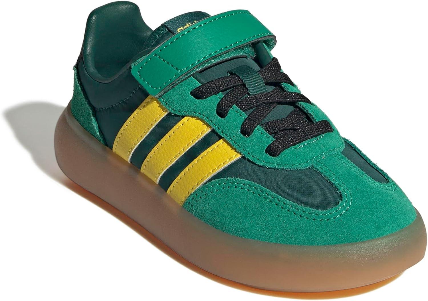 imageadidas UnisexChild Barreda Decode Elastic Lace ampamp Strap SneakerCollegiate GreenYellowCourt Green