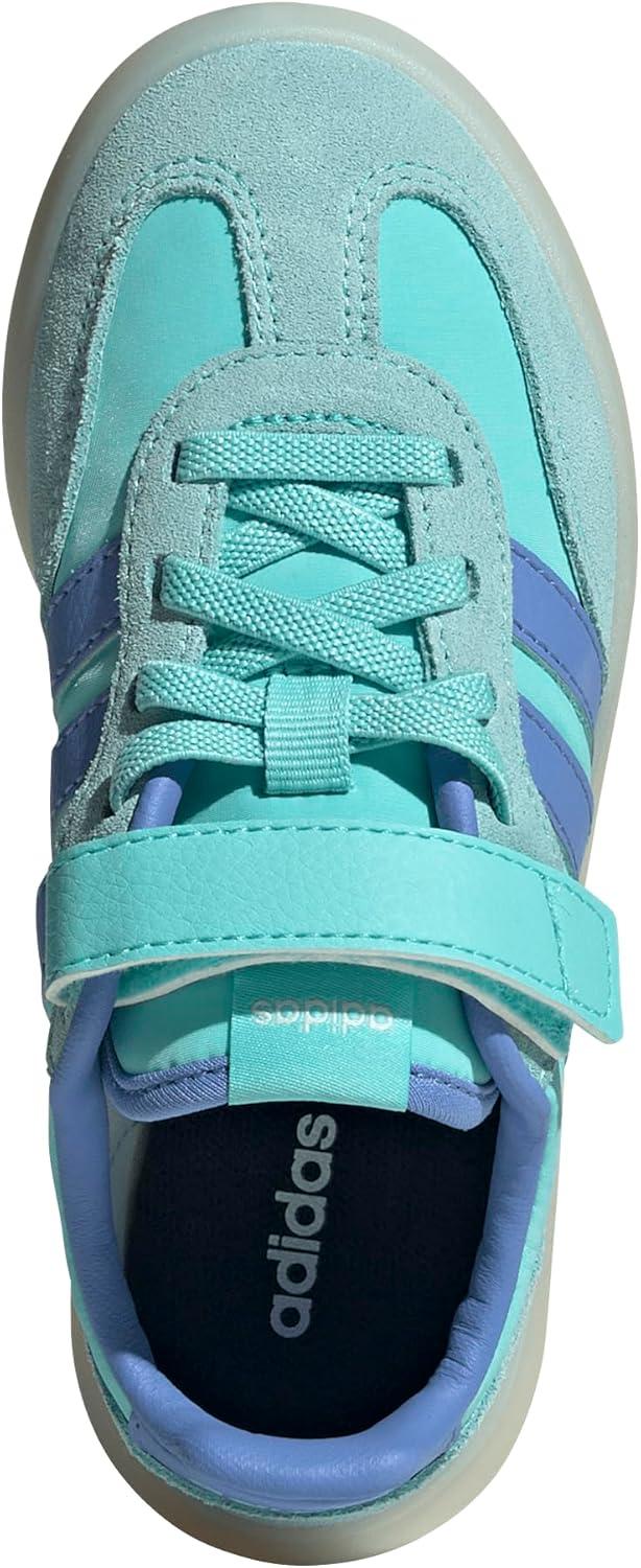 imageadidas UnisexChild Barreda Decode Elastic Lace ampamp Strap SneakerFlash AquaBlue FusionOff White