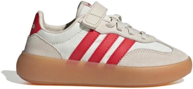 imageadidas UnisexChild Barreda Decode Elastic Lace ampamp Strap SneakerOff WhiteBetter ScarletAlumina