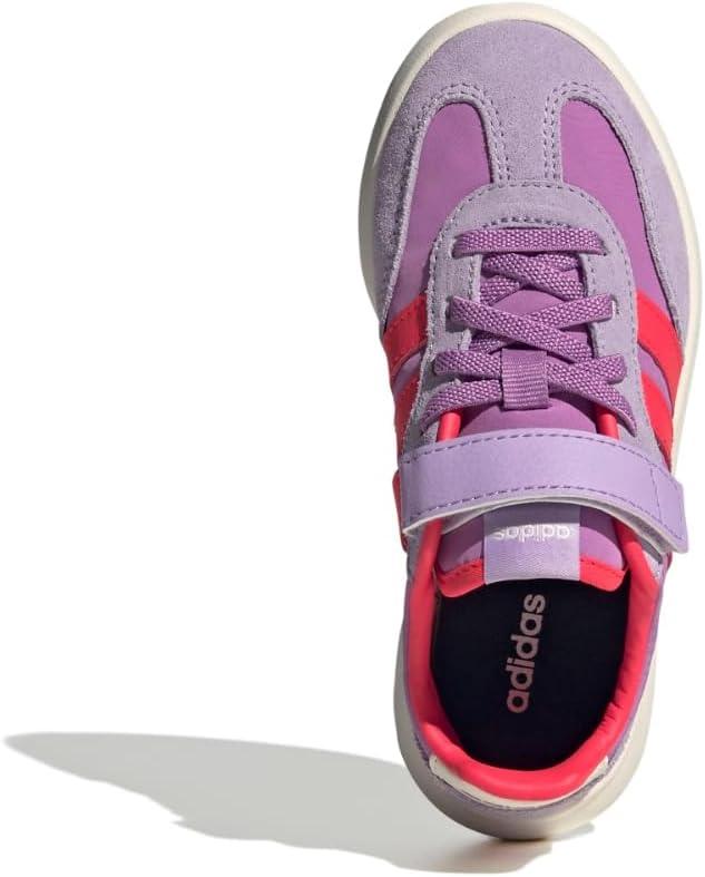 imageadidas UnisexChild Barreda Decode Elastic Lace ampamp Strap SneakerPreloved PurpleLucid RedPowder Plum