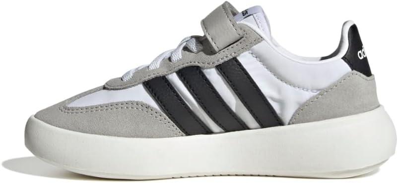 imageadidas UnisexChild Barreda Decode Elastic Lace ampamp Strap SneakerWhiteBlackGrey