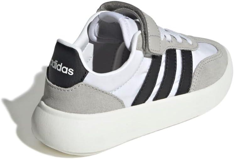 imageadidas UnisexChild Barreda Decode Elastic Lace ampamp Strap SneakerWhiteBlackGrey