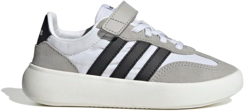 imageadidas UnisexChild Barreda Decode Elastic Lace ampamp Strap SneakerWhiteBlackGrey