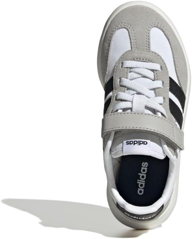 imageadidas UnisexChild Barreda Decode Elastic Lace ampamp Strap SneakerWhiteBlackGrey