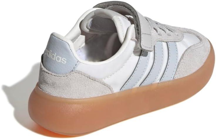 imageadidas UnisexChild Barreda Decode Elastic Lace ampamp Strap SneakerWhiteHalo BlueGrey