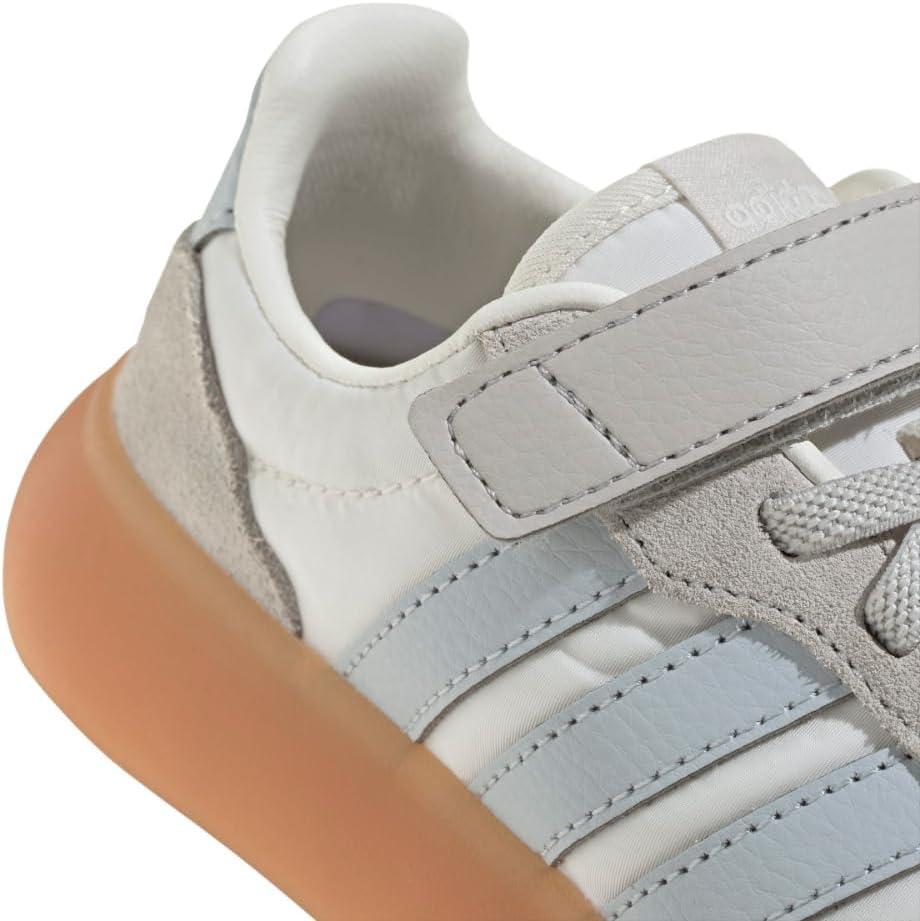 imageadidas UnisexChild Barreda Decode Elastic Lace ampamp Strap SneakerWhiteHalo BlueGrey