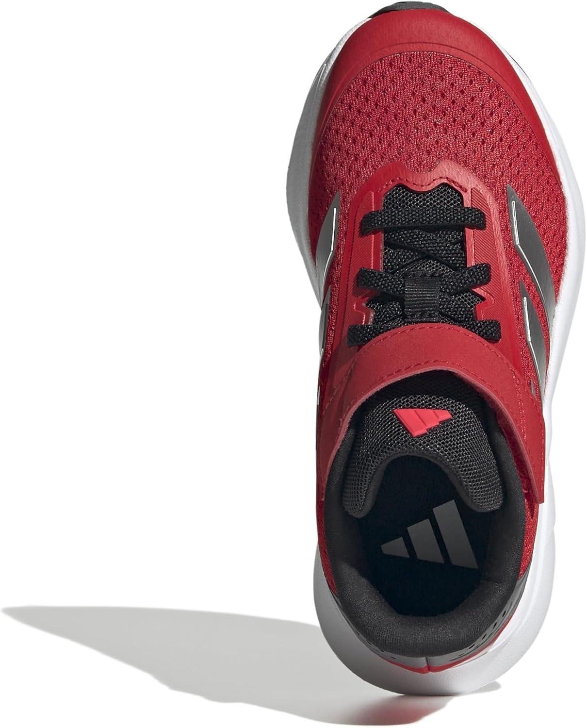 imageadidas UnisexChild Duramo Sl Elastic Lace ampamp Strap Running SneakerBetter ScarletSilver MetallicLucid Red