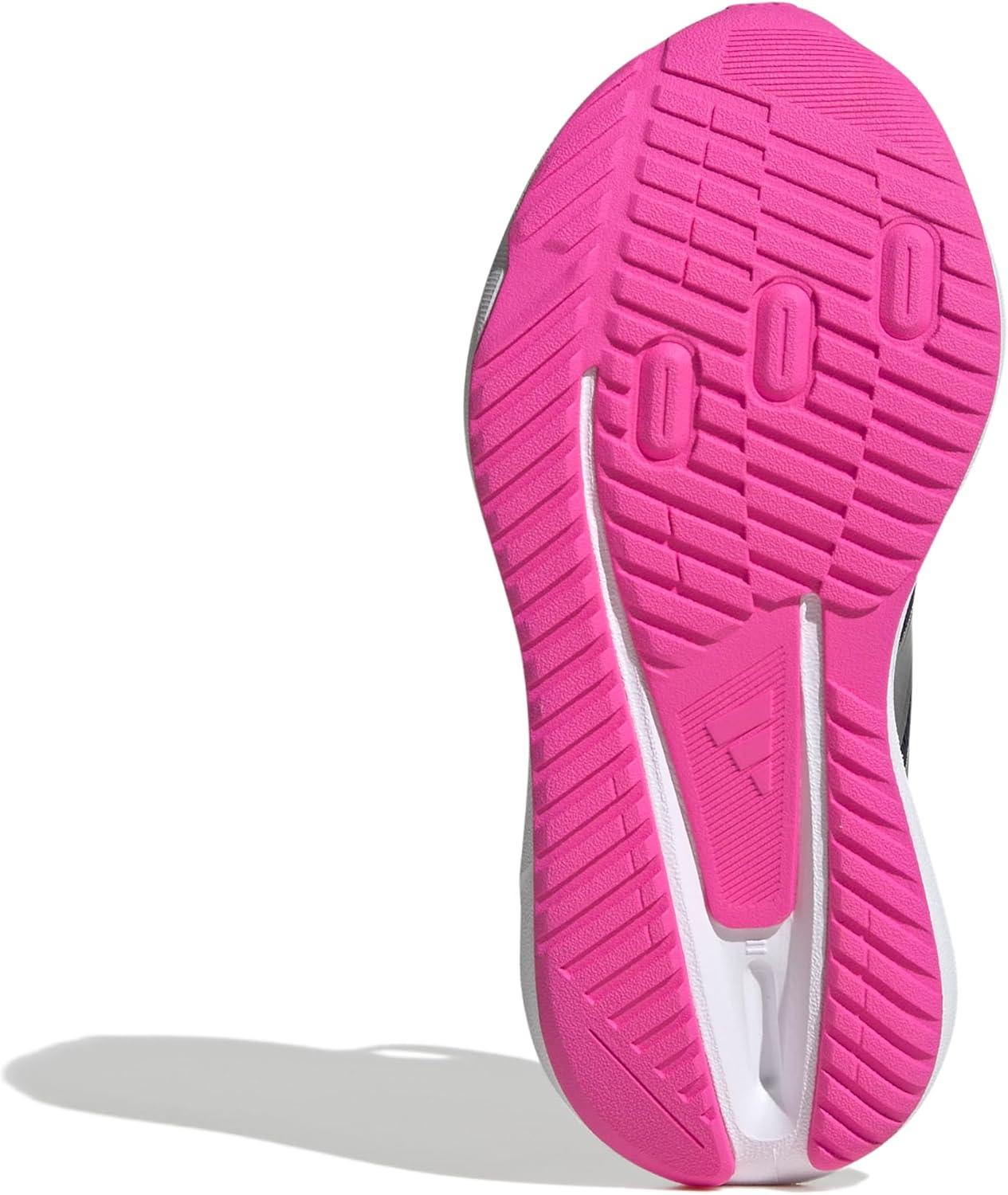 imageadidas UnisexChild Duramo Sl Elastic Lace ampamp Strap Running SneakerShadow NavySilver MetallicLucid Pink