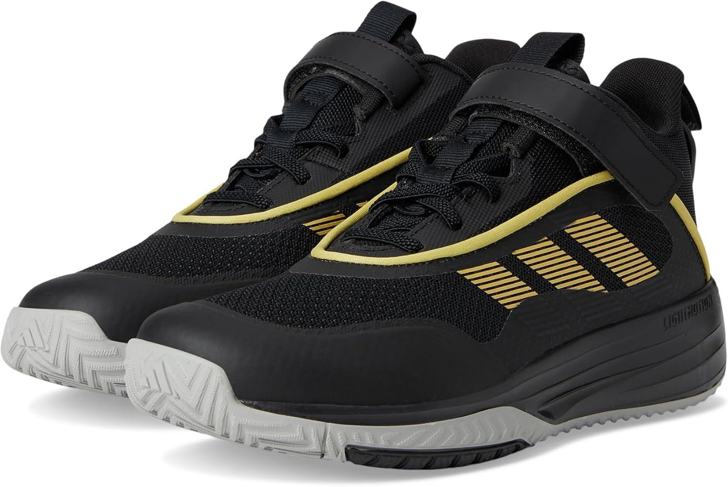 imageadidas UnisexChild Own The Game 30 Basketball SneakerBlackGold MetallicSolid Grey