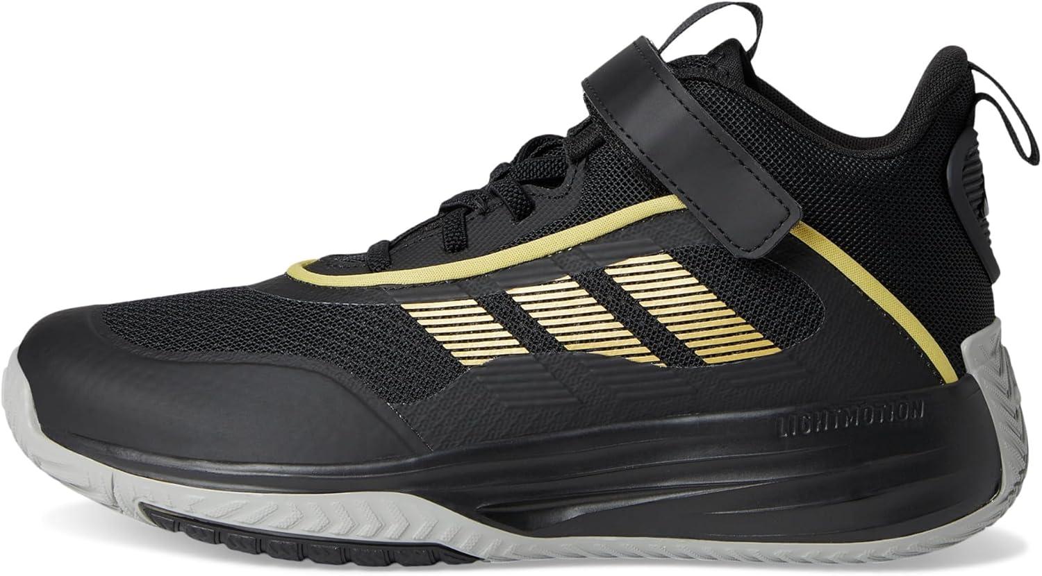 imageadidas UnisexChild Own The Game 30 Basketball SneakerBlackGold MetallicSolid Grey