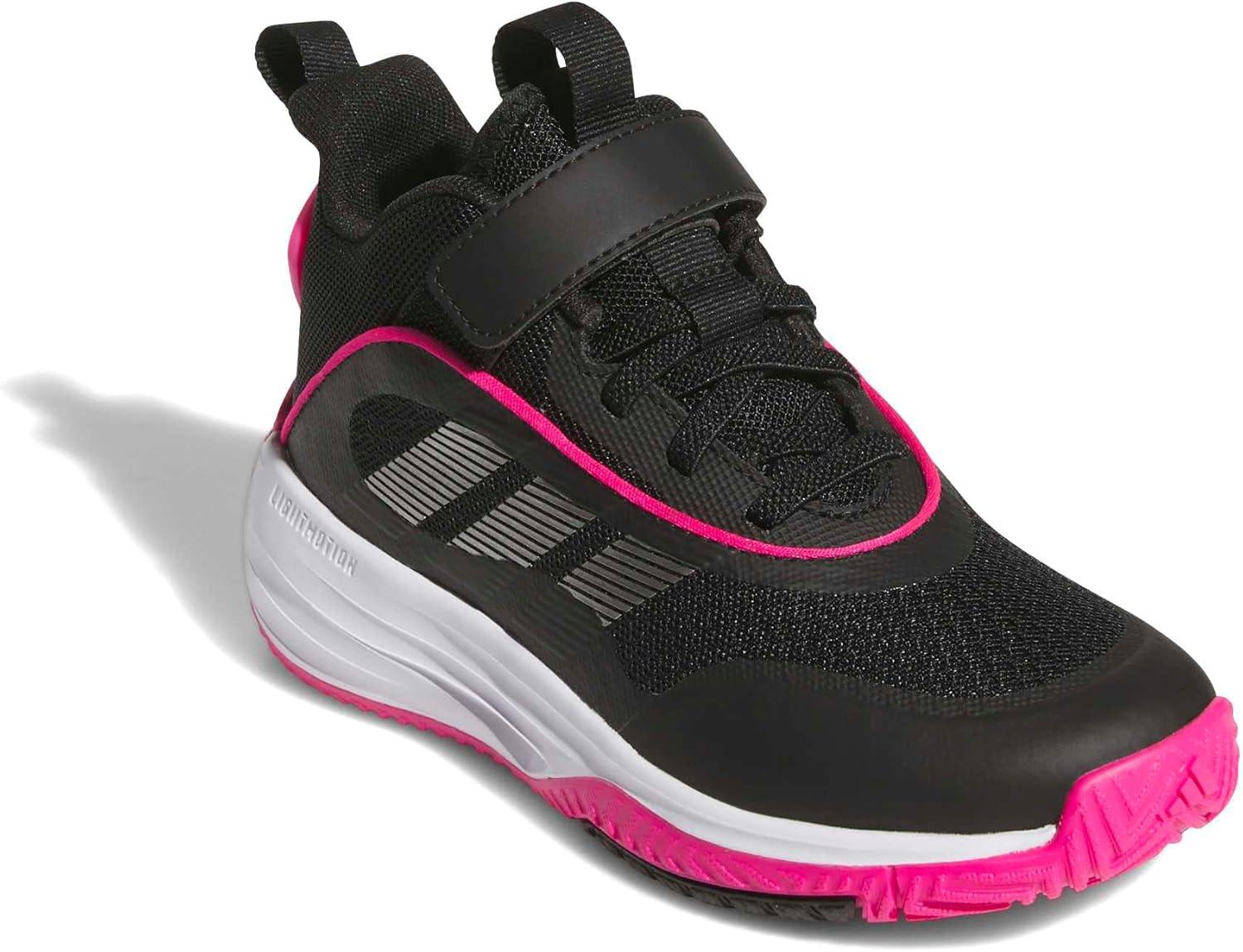 imageadidas UnisexChild Own The Game 30 Basketball SneakerBlackIron MetallicShock Pink