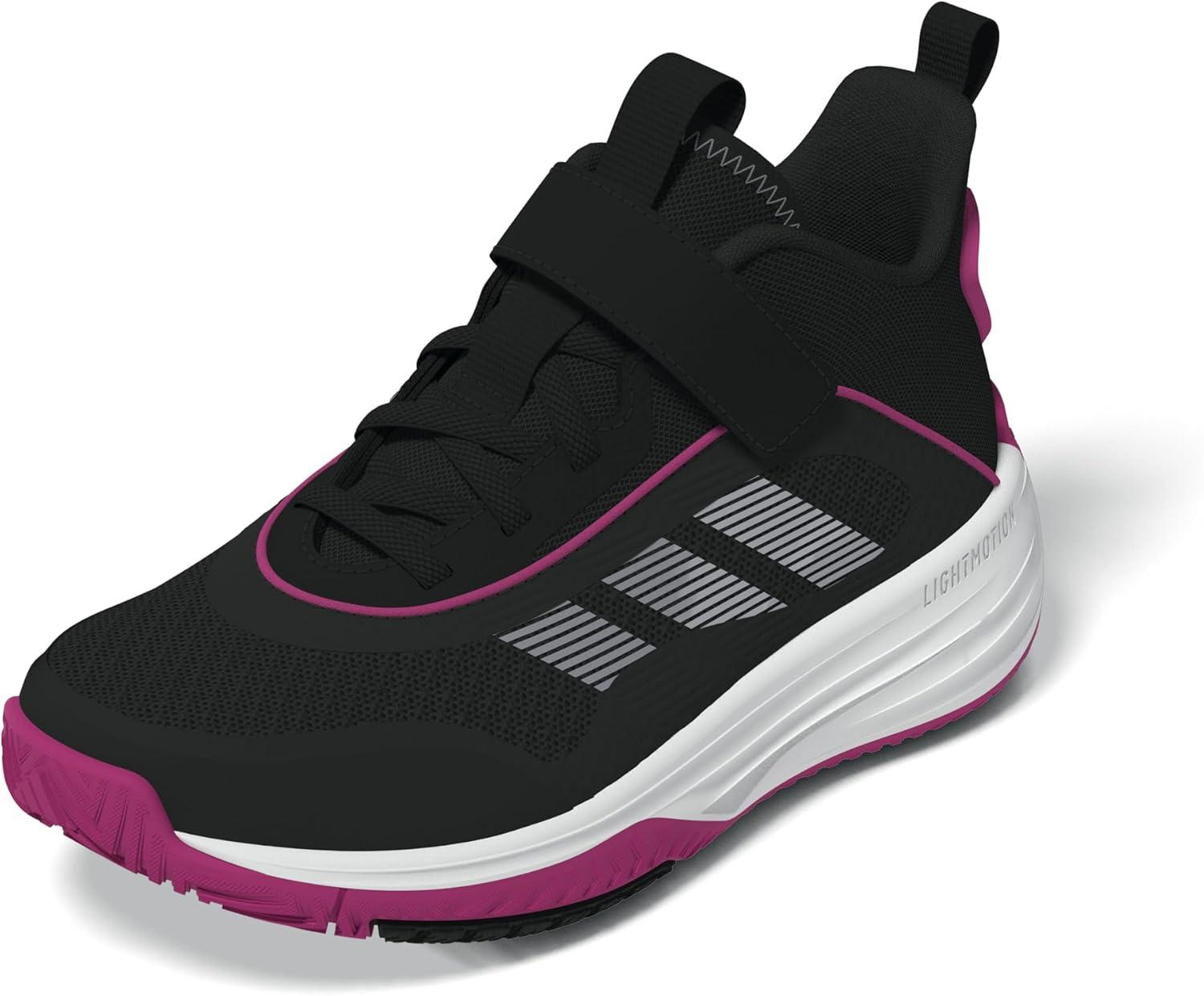 imageadidas UnisexChild Own The Game 30 Basketball SneakerBlackIron MetallicShock Pink