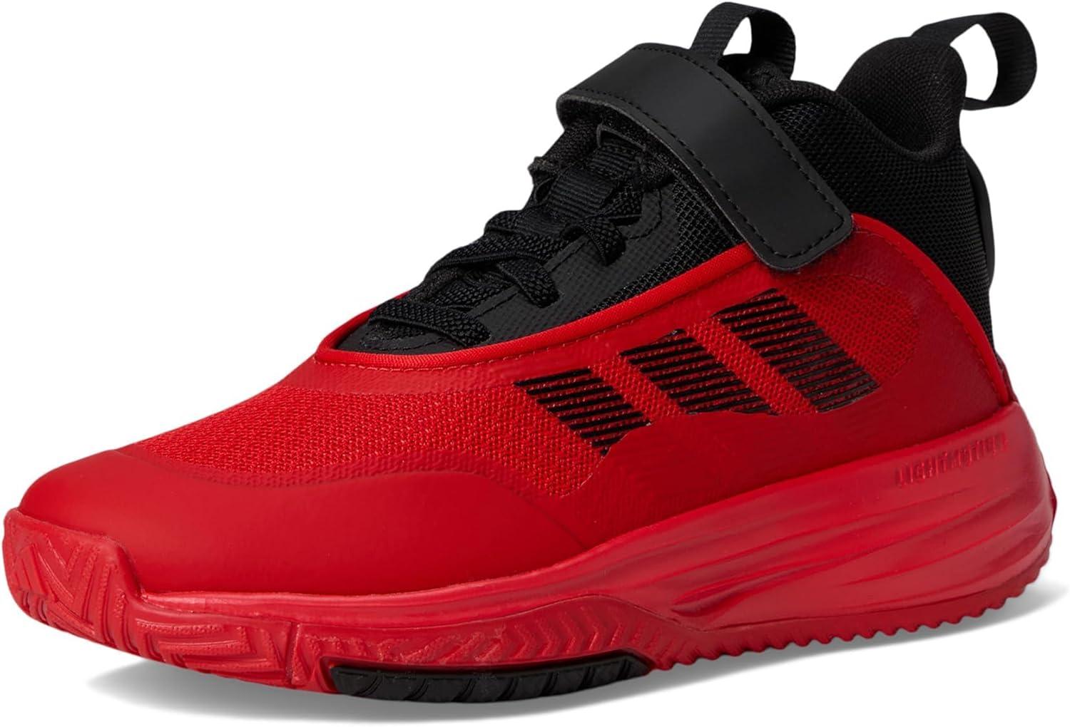 imageadidas UnisexChild Own The Game 30 Basketball SneakerBlackRedRed