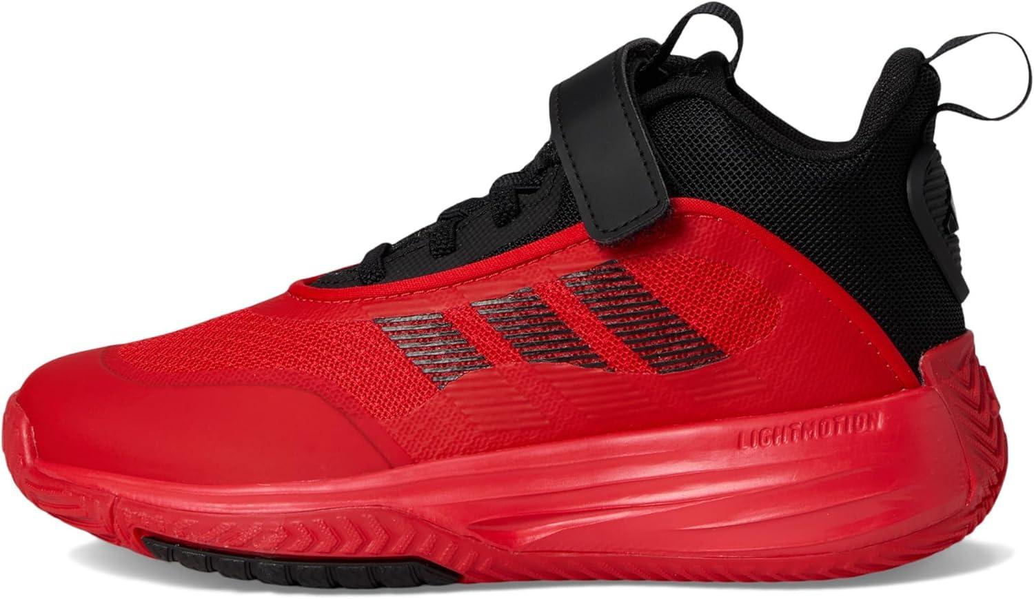 imageadidas UnisexChild Own The Game 30 Basketball SneakerBlackRedRed
