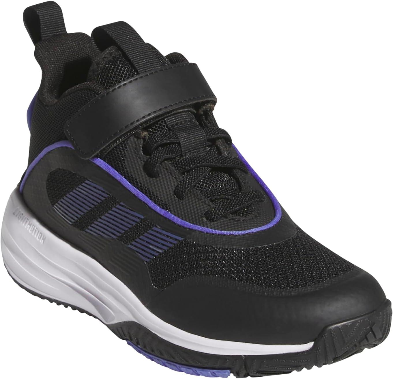 imageadidas UnisexChild Own The Game 30 Basketball SneakerBlackSemi Cobalt BlueWhite