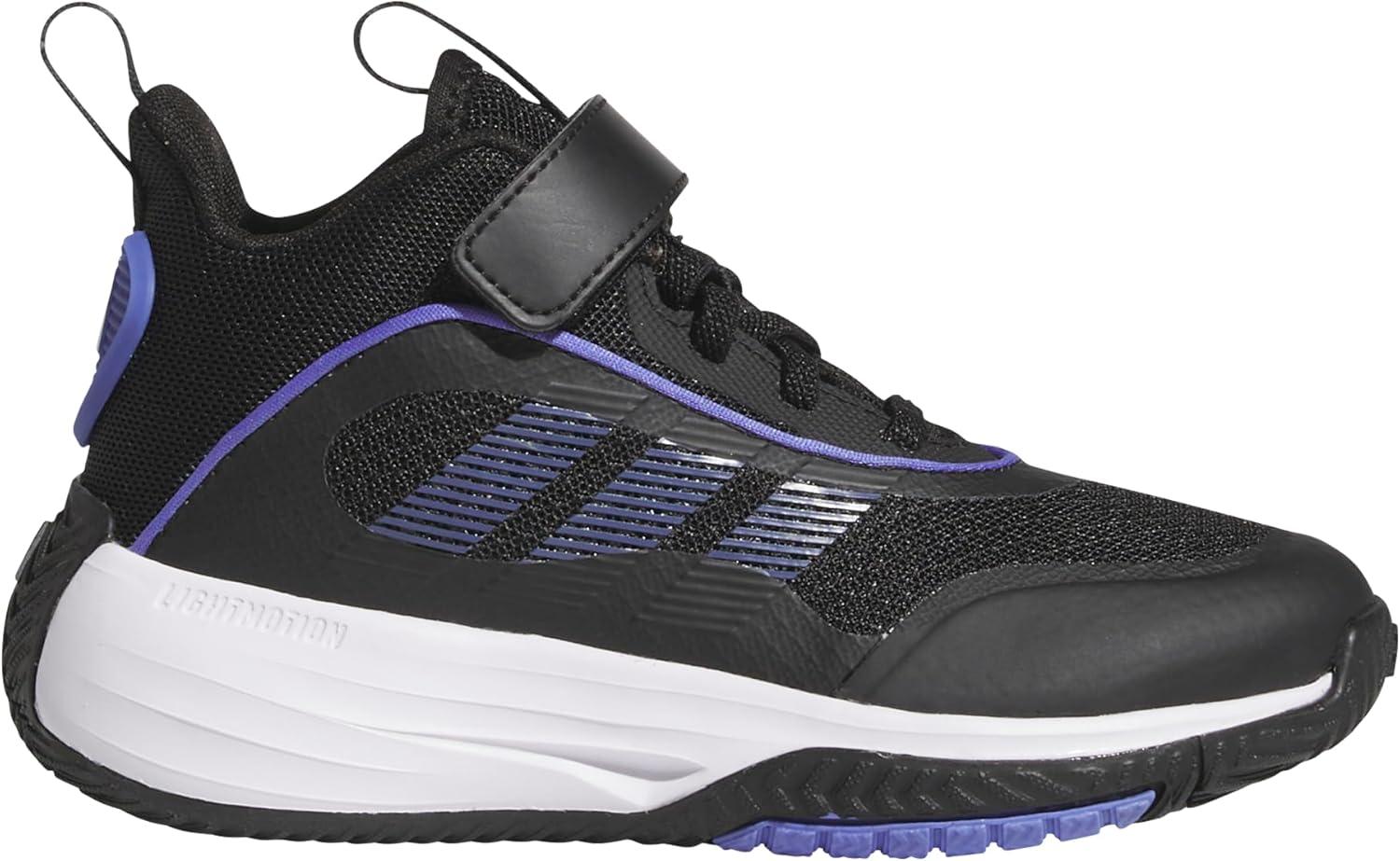 imageadidas UnisexChild Own The Game 30 Basketball SneakerBlackSemi Cobalt BlueWhite