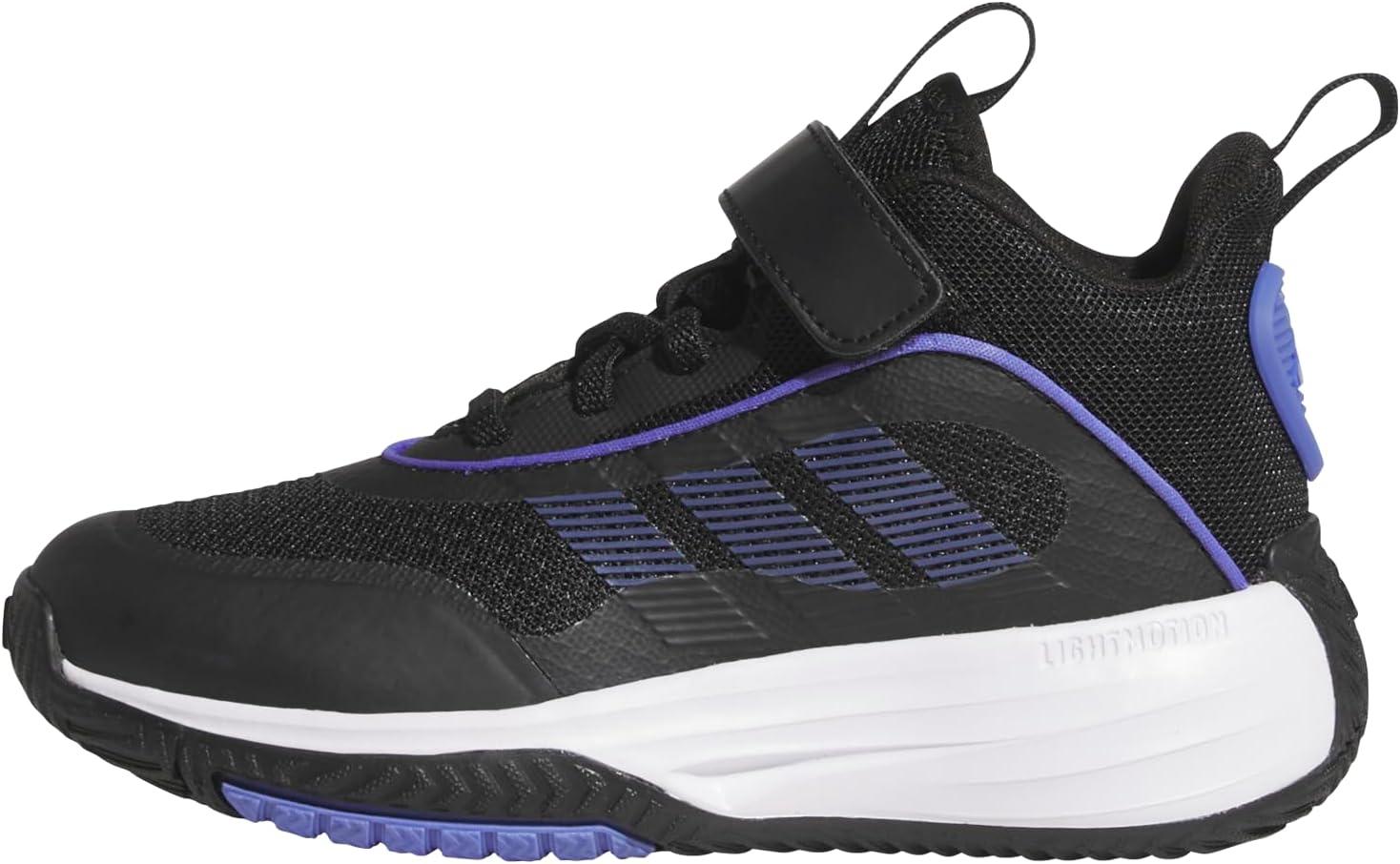 imageadidas UnisexChild Own The Game 30 Basketball SneakerBlackSemi Cobalt BlueWhite