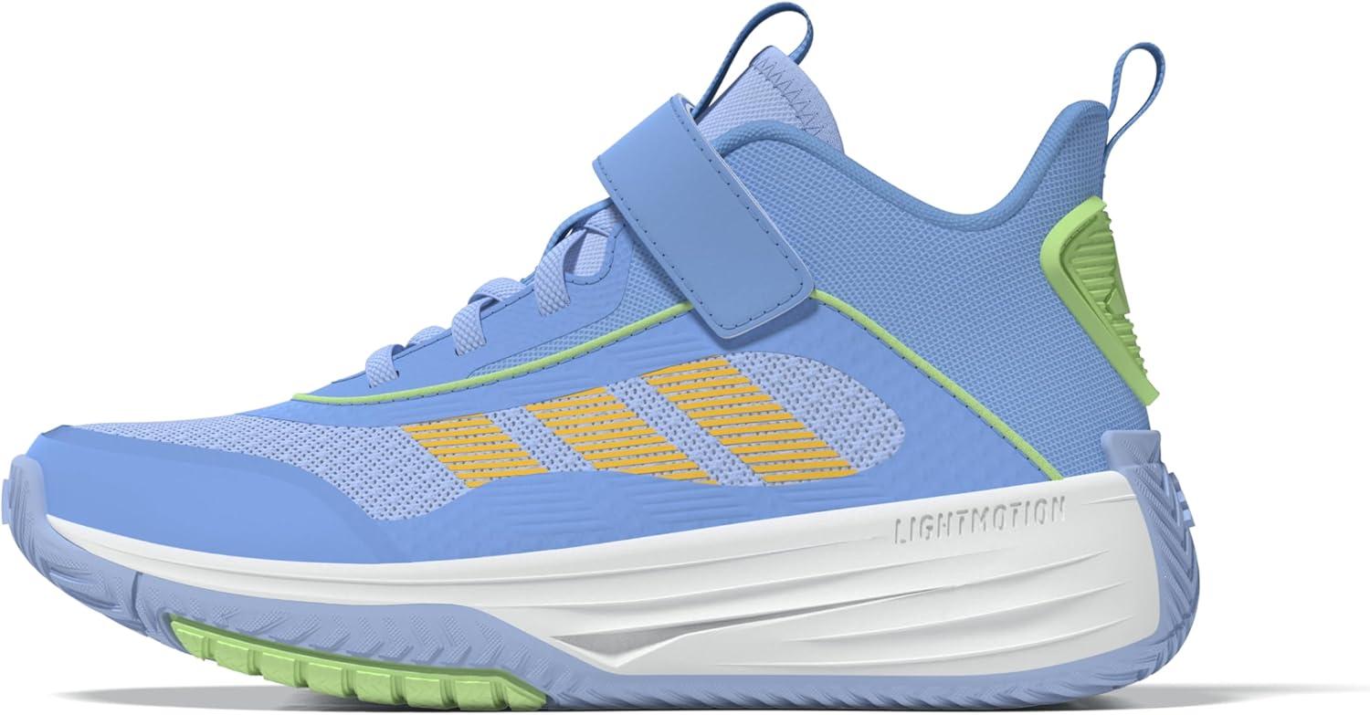 imageadidas UnisexChild Own The Game 30 Basketball SneakerBlueWhiteSemi Blue Burst