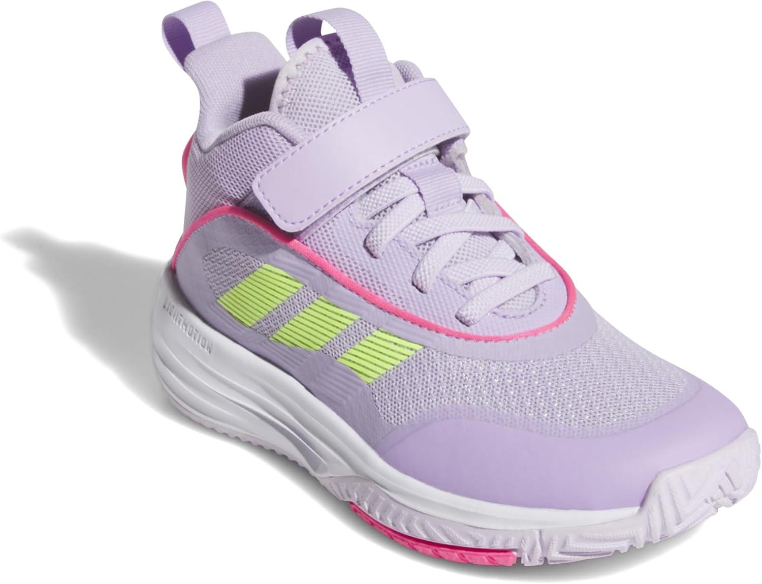 imageadidas UnisexChild Own The Game 30 Basketball SneakerIce LavenderLucid LemonPowder Plum
