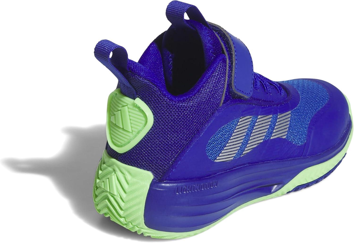 imageadidas UnisexChild Own The Game 30 Basketball SneakerLucid BlueSilver MetallicLime Burst