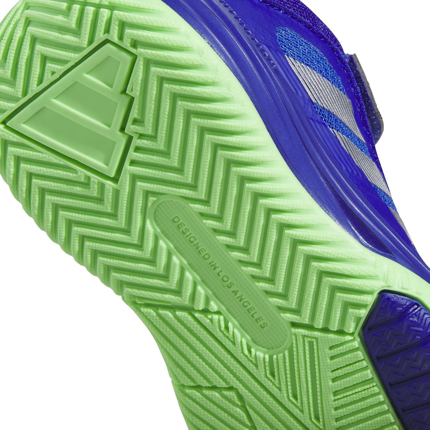 imageadidas UnisexChild Own The Game 30 Basketball SneakerLucid BlueSilver MetallicLime Burst