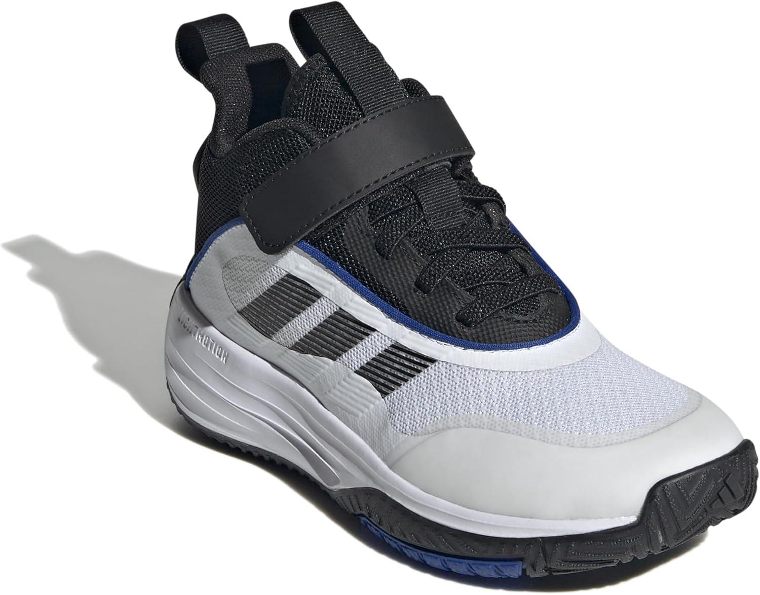 imageadidas UnisexChild Own The Game 30 Basketball SneakerWhiteBlackBlack