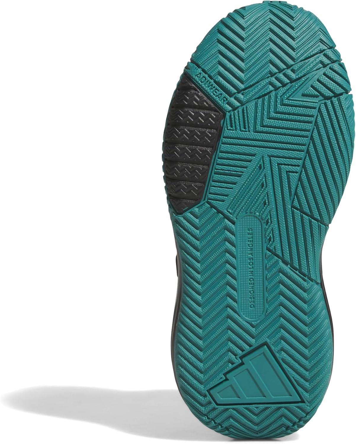 imageadidas UnisexChild Own The Game 30 Basketball SneakerWhiteBlackPure Teal