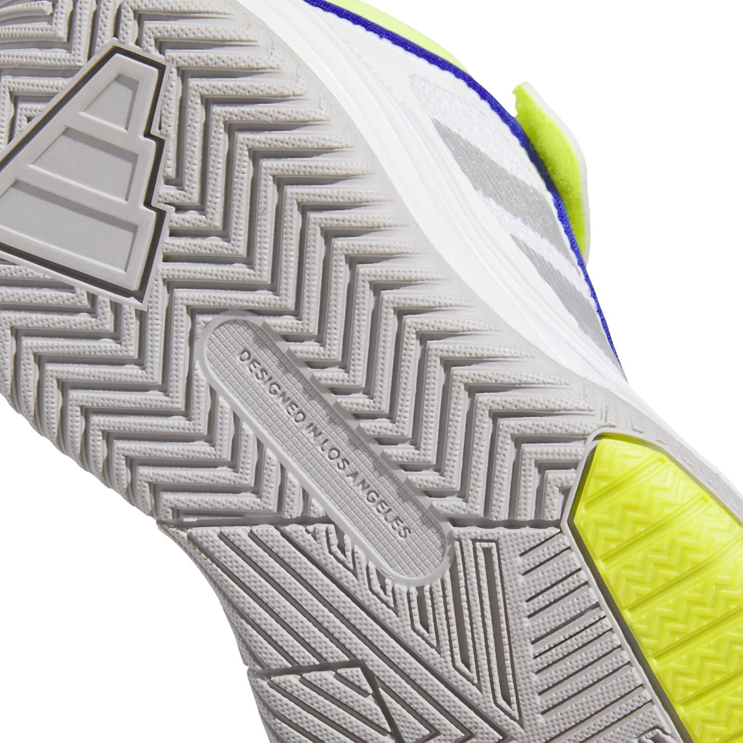imageadidas UnisexChild Own The Game 30 Basketball SneakerWhiteGreySolar Slime