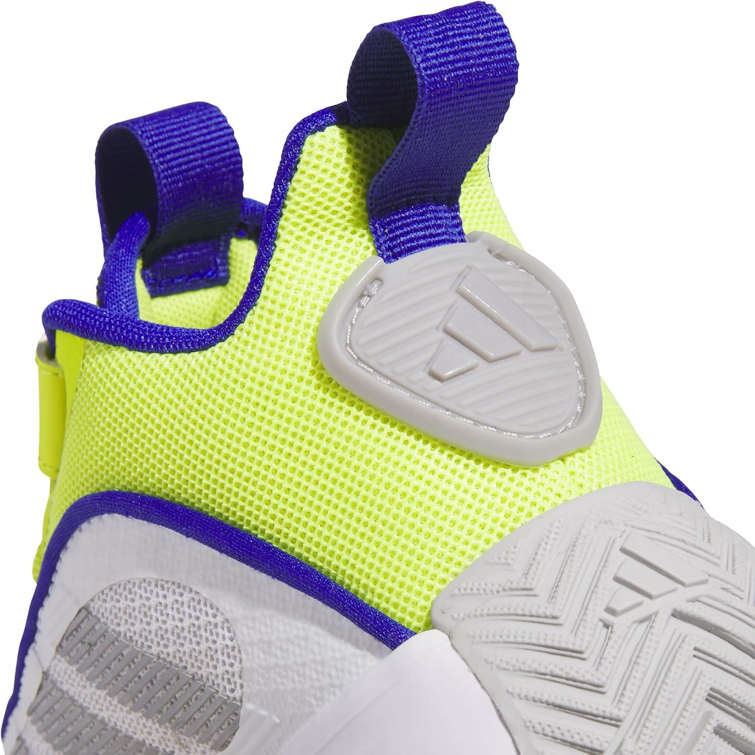imageadidas UnisexChild Own The Game 30 Basketball SneakerWhiteGreySolar Slime