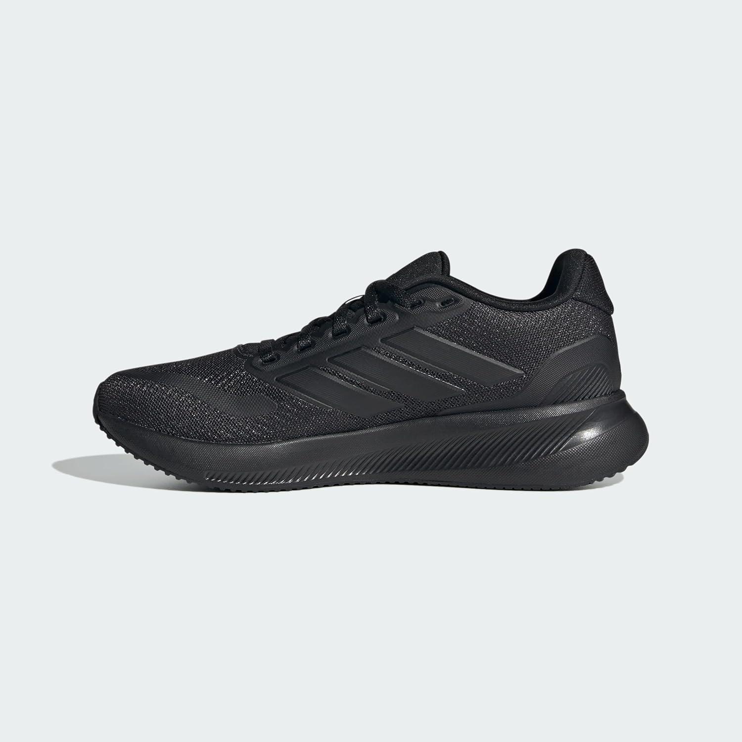 imageadidas UnisexChild Run Falcon 5 SneakerBlackBlackBlack
