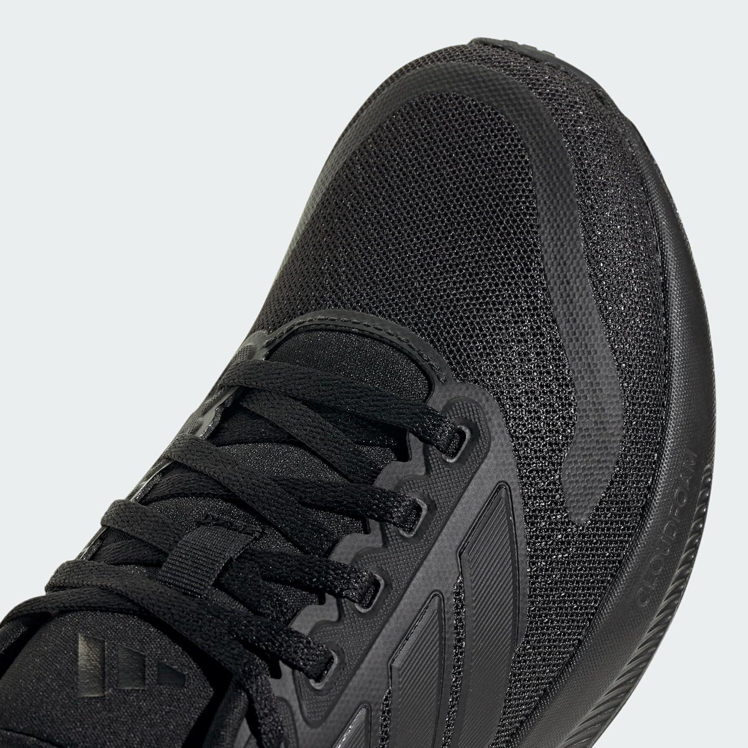 imageadidas UnisexChild Run Falcon 5 SneakerBlackBlackBlack
