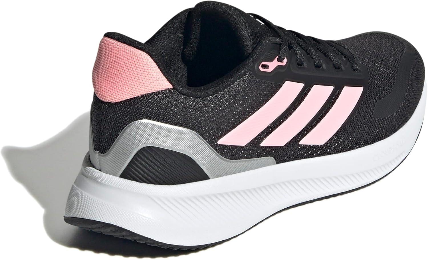 imageadidas UnisexChild Run Falcon 5 SneakerBlackPink SparkSilver Metallic