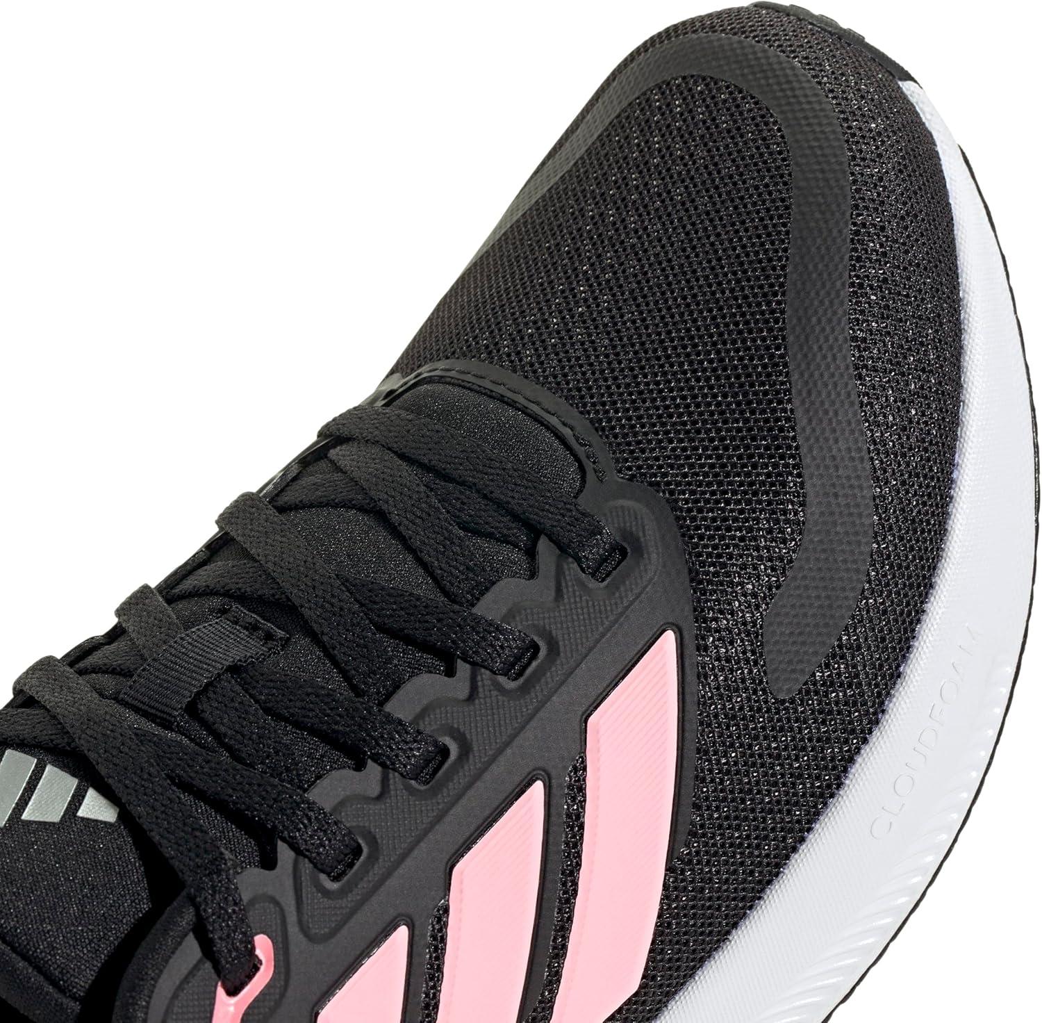 imageadidas UnisexChild Run Falcon 5 SneakerBlackPink SparkSilver Metallic