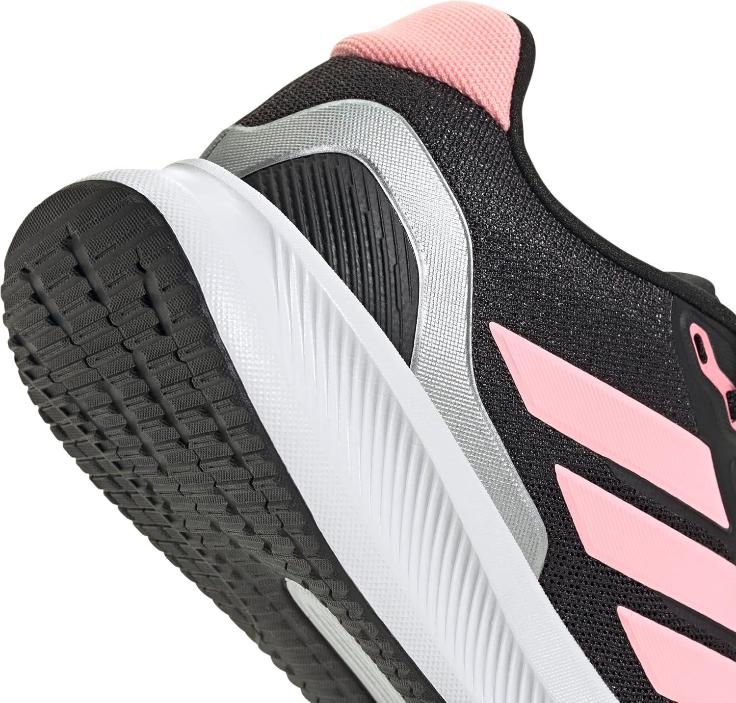 imageadidas UnisexChild Run Falcon 5 SneakerBlackPink SparkSilver Metallic