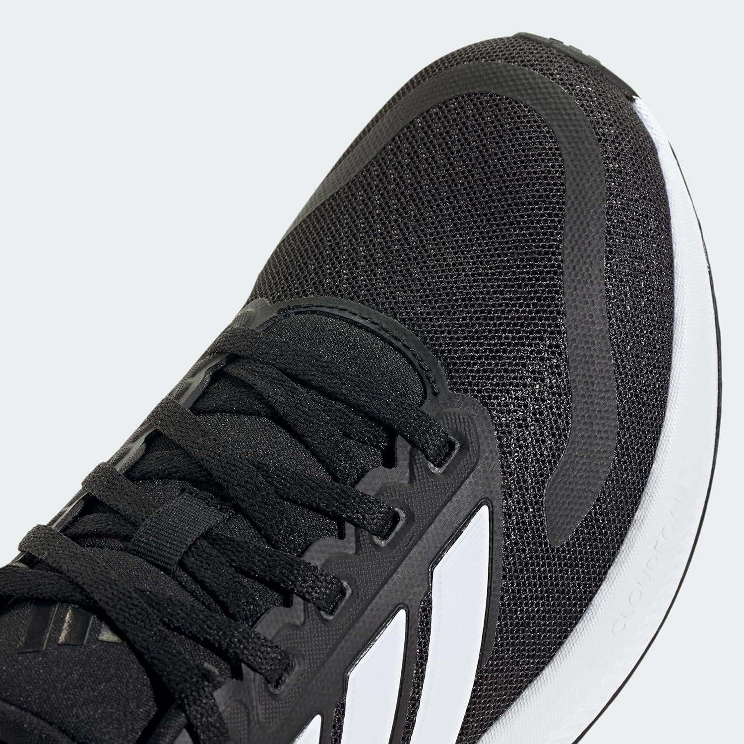imageadidas UnisexChild Run Falcon 5 SneakerBlackWhiteBlack
