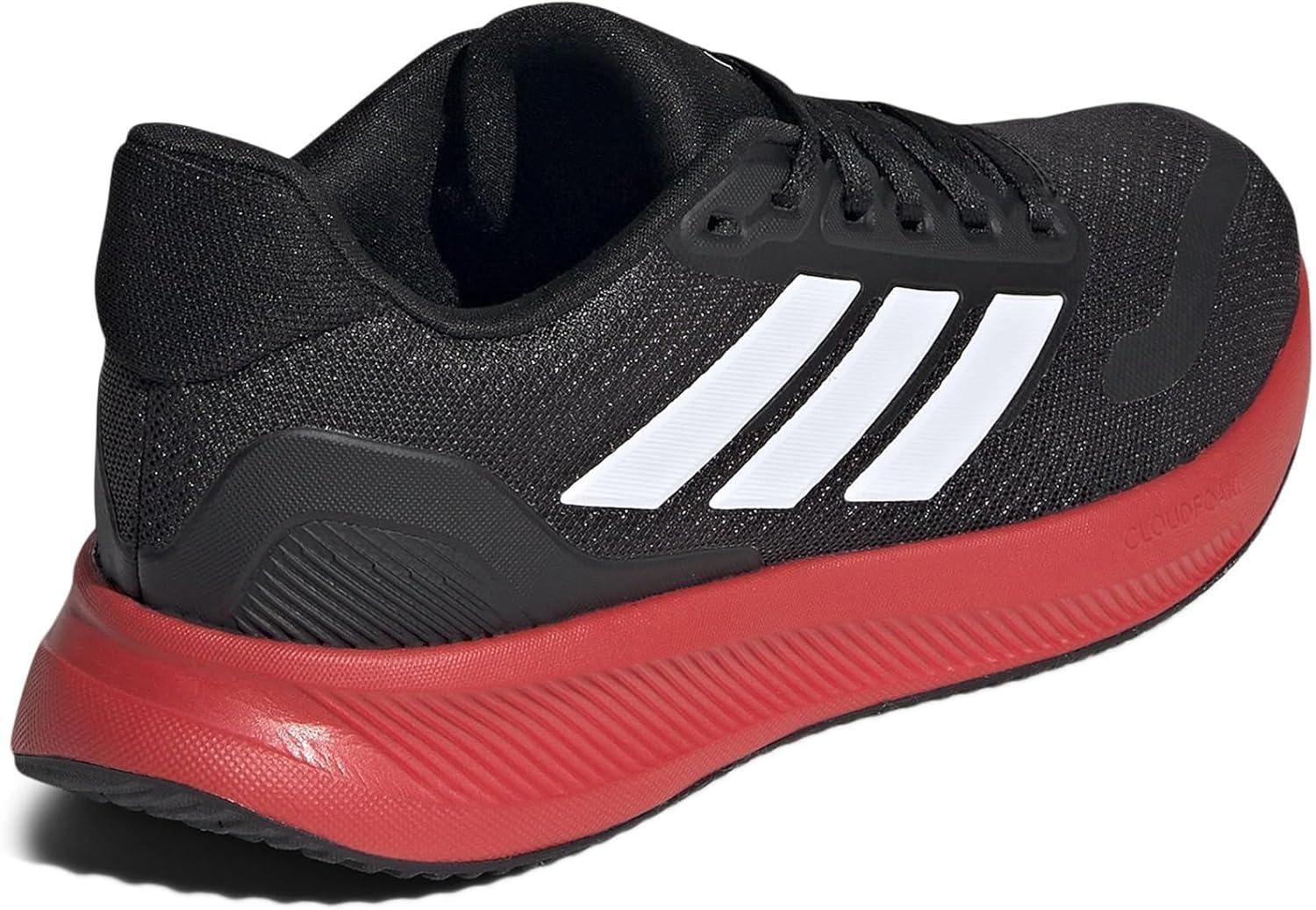 imageadidas UnisexChild Run Falcon 5 SneakerBlackWhiteBright Red