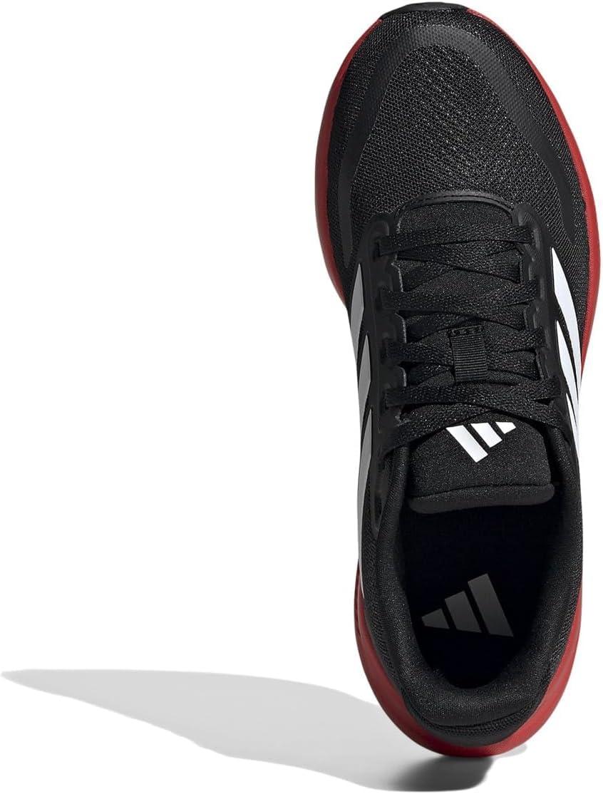 imageadidas UnisexChild Run Falcon 5 SneakerBlackWhiteBright Red