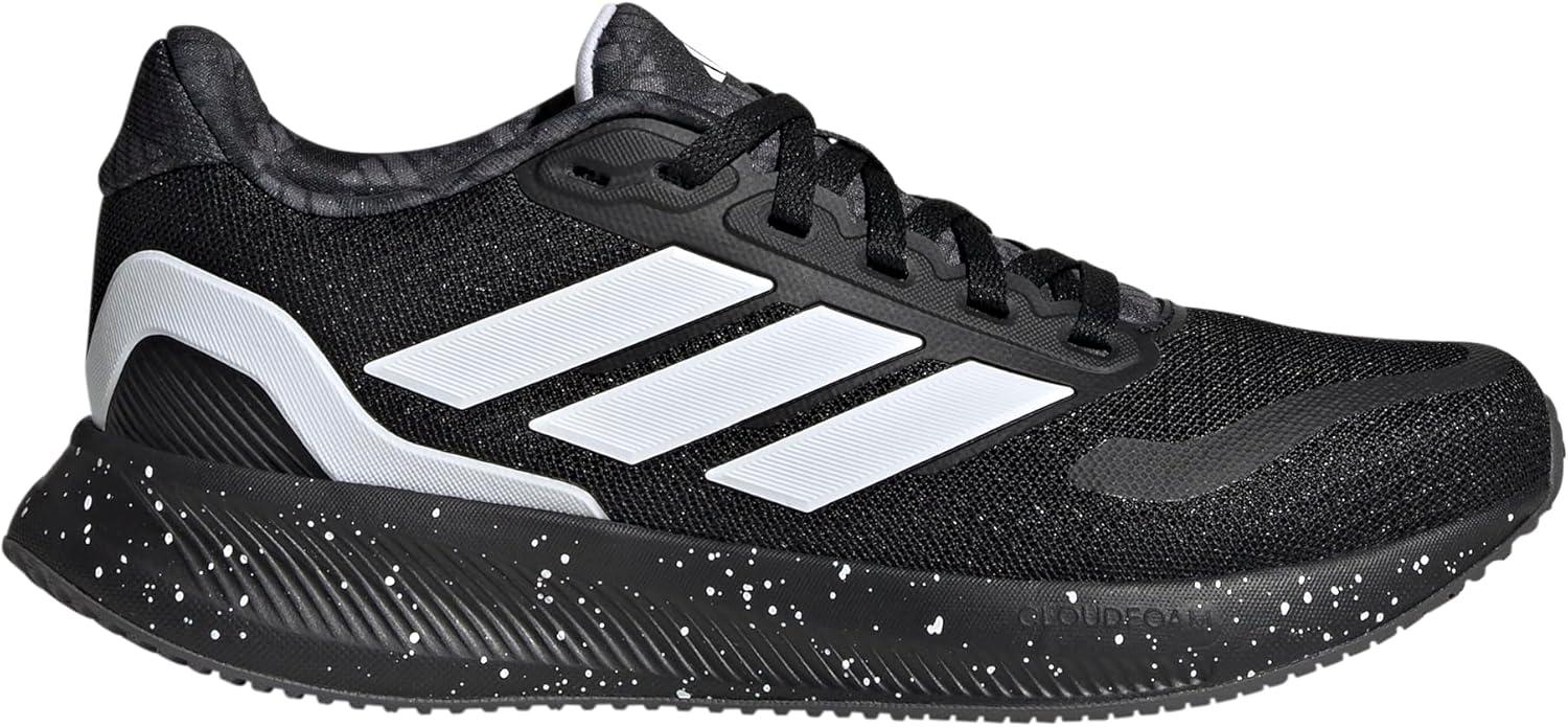 imageadidas UnisexChild Run Falcon 5 SneakerBlackWhiteGrey