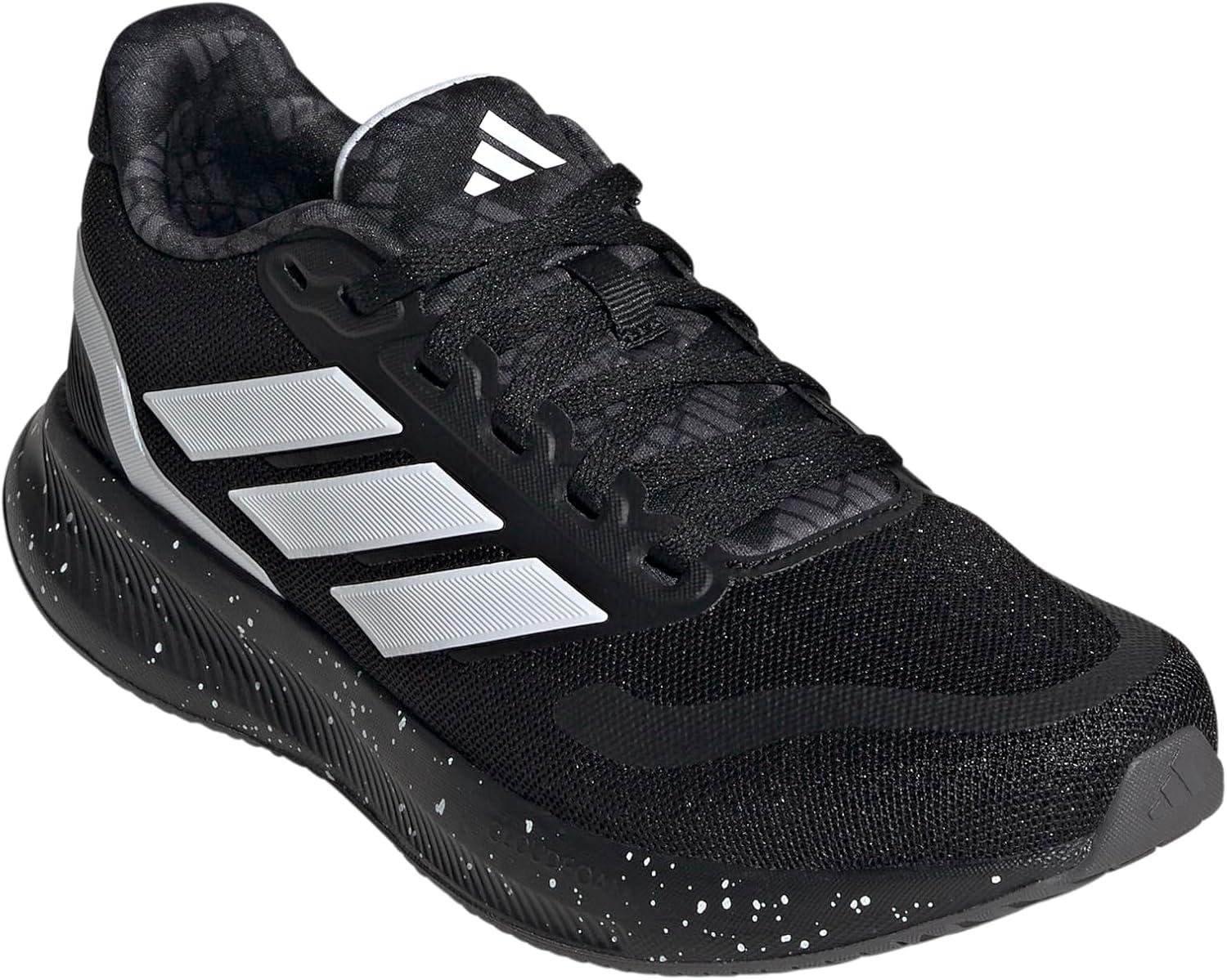 imageadidas UnisexChild Run Falcon 5 SneakerBlackWhiteGrey